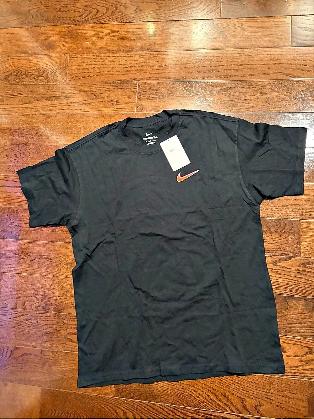 Nike Hoops Retro Graphic T-Shirt Black & Orange Size Medium